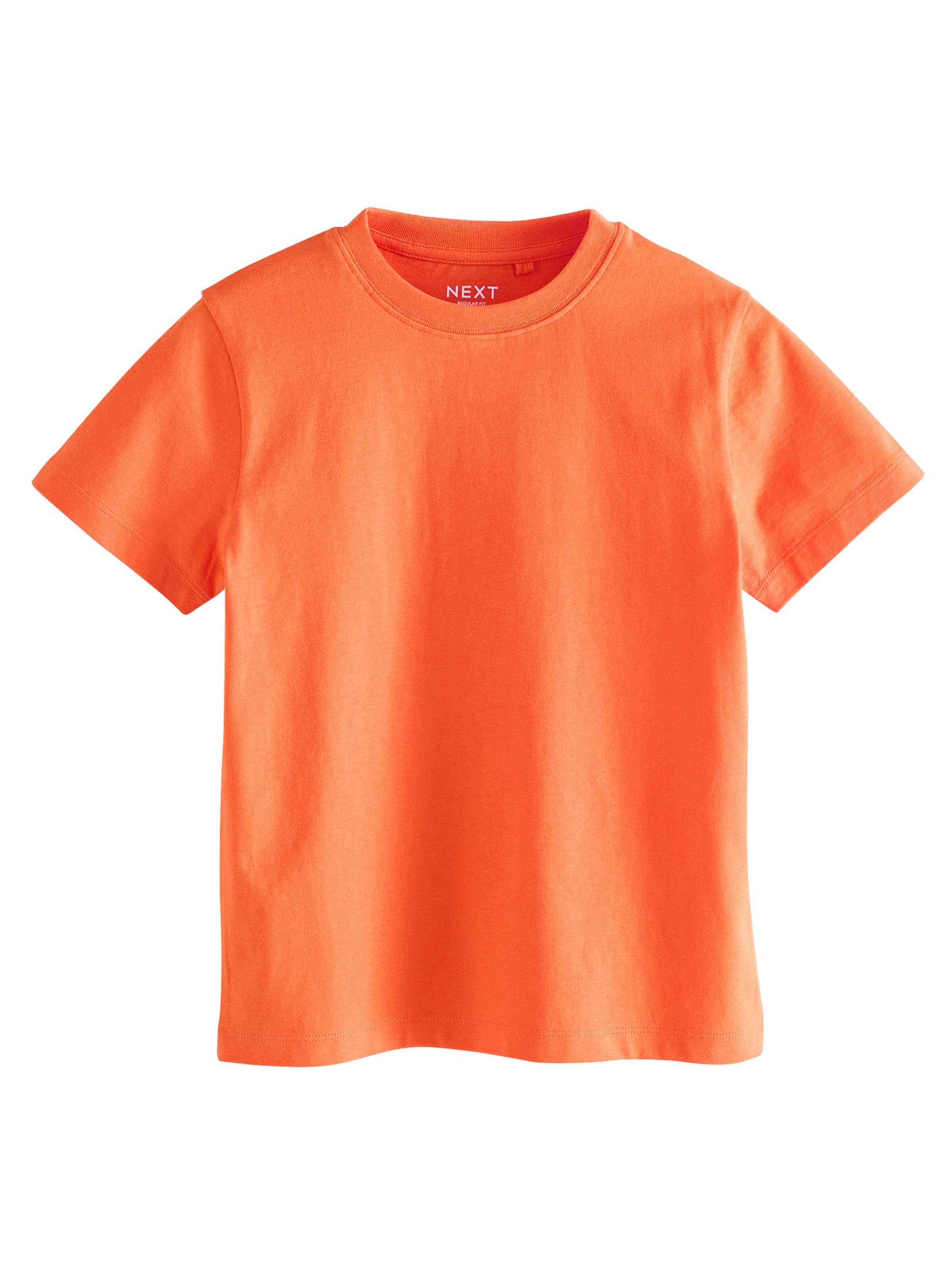 Next T-shirt i orange: framsida