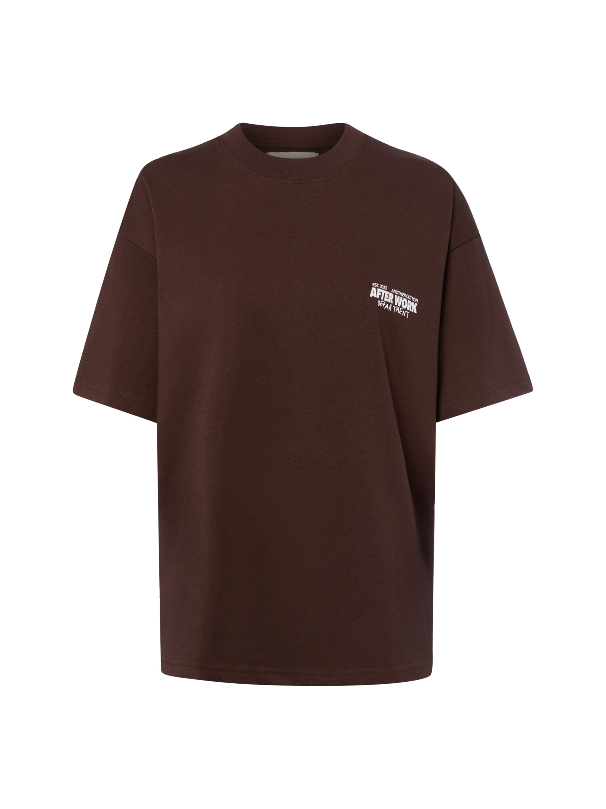 Another Cotton Lab Shirt ' Afterwork ' in Braun: Vorderseite