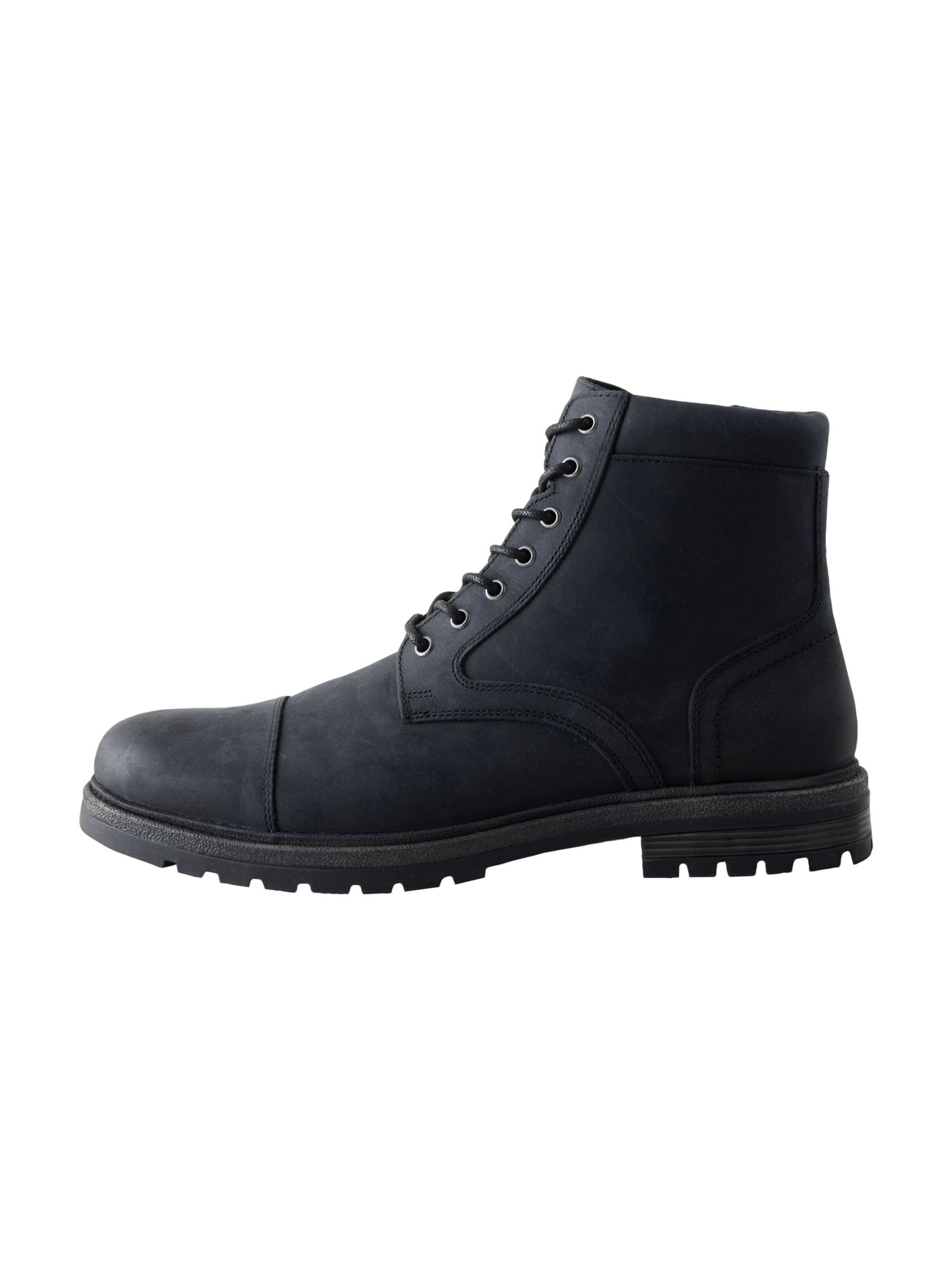 Next - Botas con cordones en negro: frente
