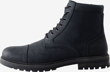 Next - Botas con cordones en negro: frente