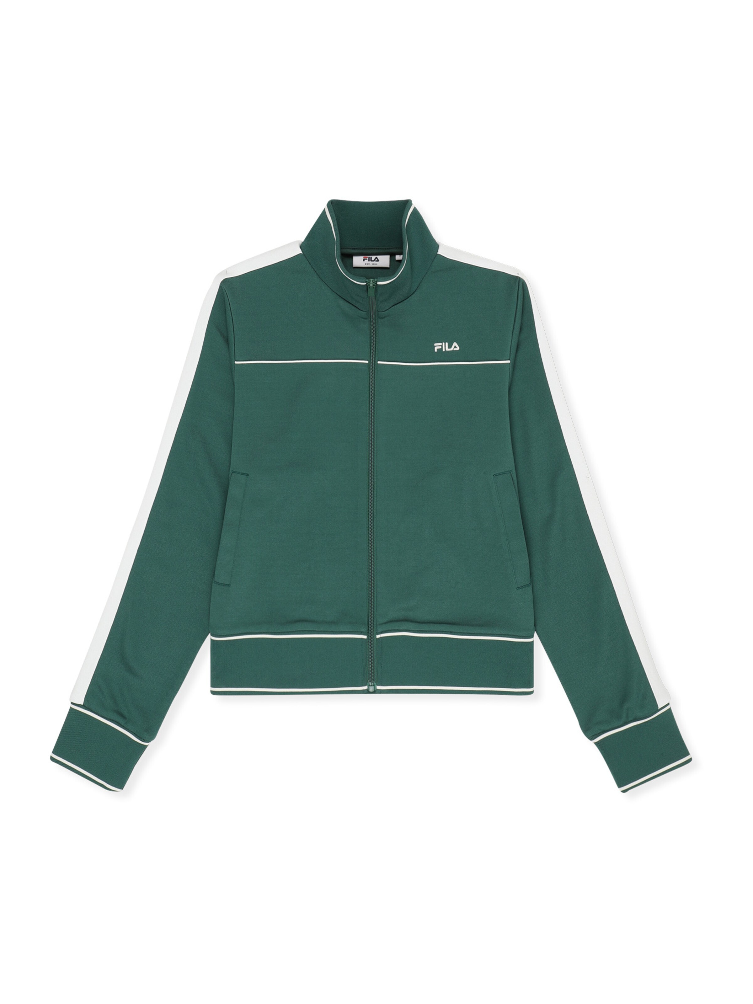 Veste de survêtement 'MICHI regular cropped taped track jacket' FILA en vert