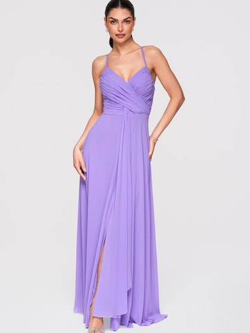 Robe de soirée Ombre en violet : devant
