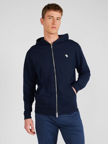 Abercrombie & Fitch Sweat jacket in Blue: front