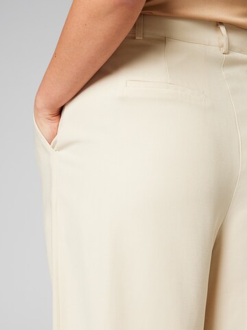 Wide Leg Pantalon à pince 'Avena' Guido Maria Kretschmer Curvy en beige