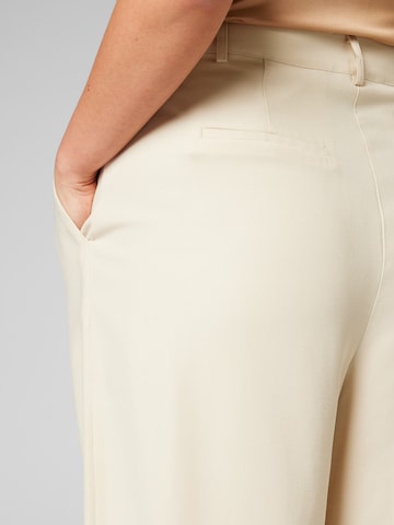 Wide leg Pantaloni con pieghe 'Avena' di Guido Maria Kretschmer Curvy in beige