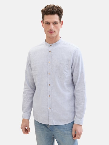 Coupe regular Chemise TOM TAILOR en bleu : devant