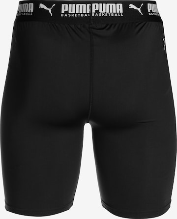 PUMA Skinny Trainingsshorts 'Hoops Team Baselayer' in Schwarz