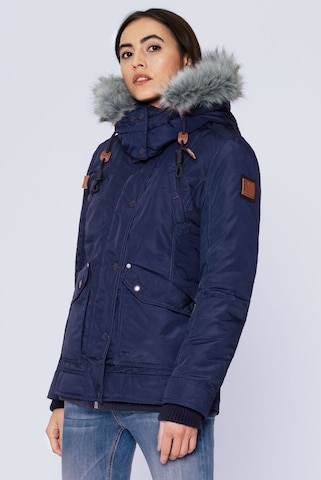 Harlem Soul Winter Jacket 'NAO-MI' in Blue: front