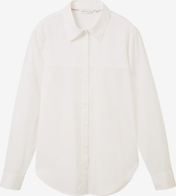 TOM TAILOR Bluse i hvit: forside