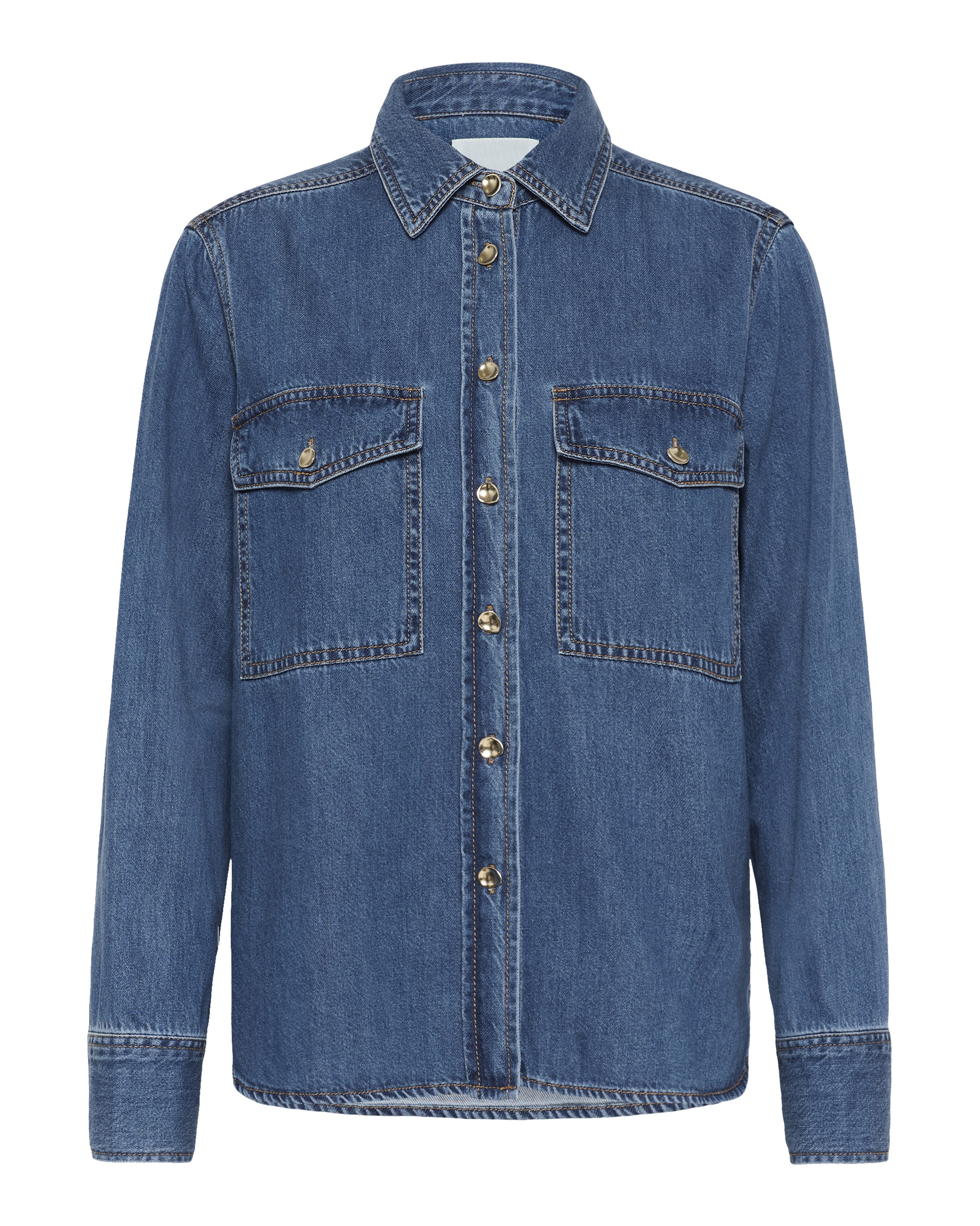 Part Two Bluse 'Payas' in Blau: Vorderseite