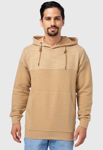 INDICODE JEANS Sweater in Beige: front