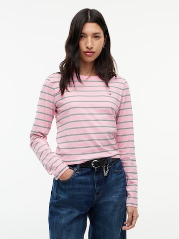 Tommy Jeans Тениска 'ESS' в розово: отпред