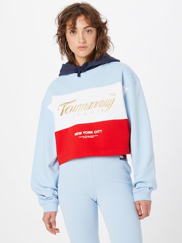 Tommy Jeans Sweatshirt in Blauw: voorkant