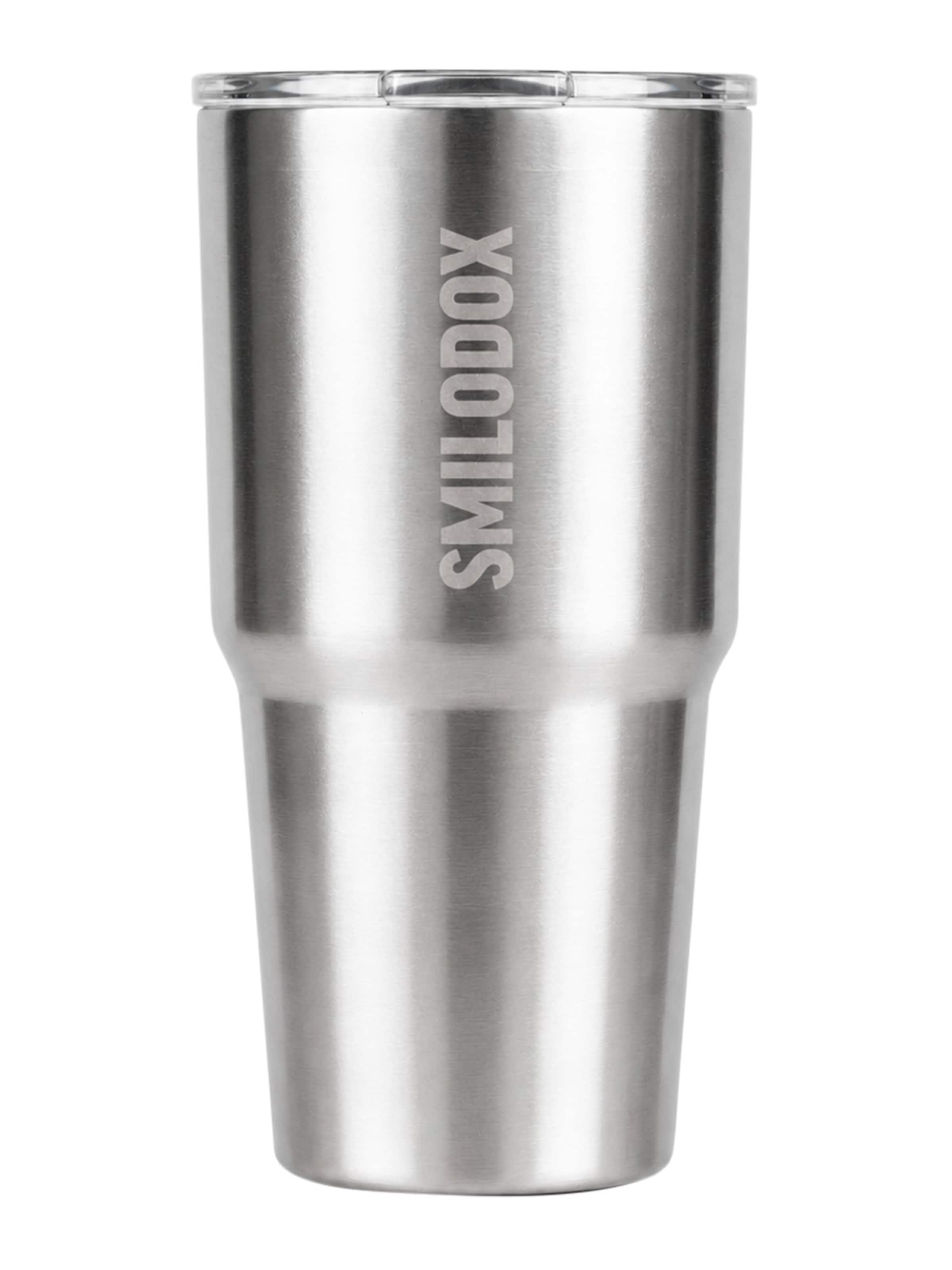 Smilodox Trinkflasche ' Pantho ' in Silber: Vorderseite