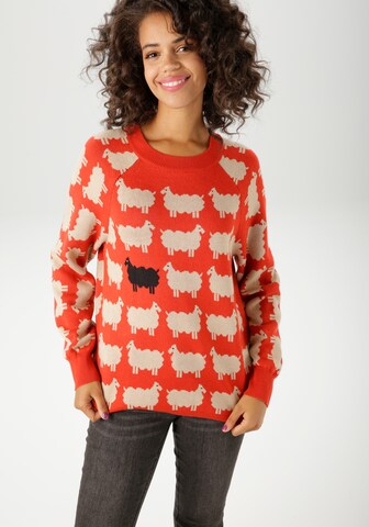 Aniston CASUAL Pullover in Rot: Vorderseite