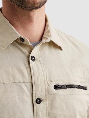 PME Legend Regular fit Skjorta 'PME LEGEND - Shirt jacket with button closure and chest pocket' i beige