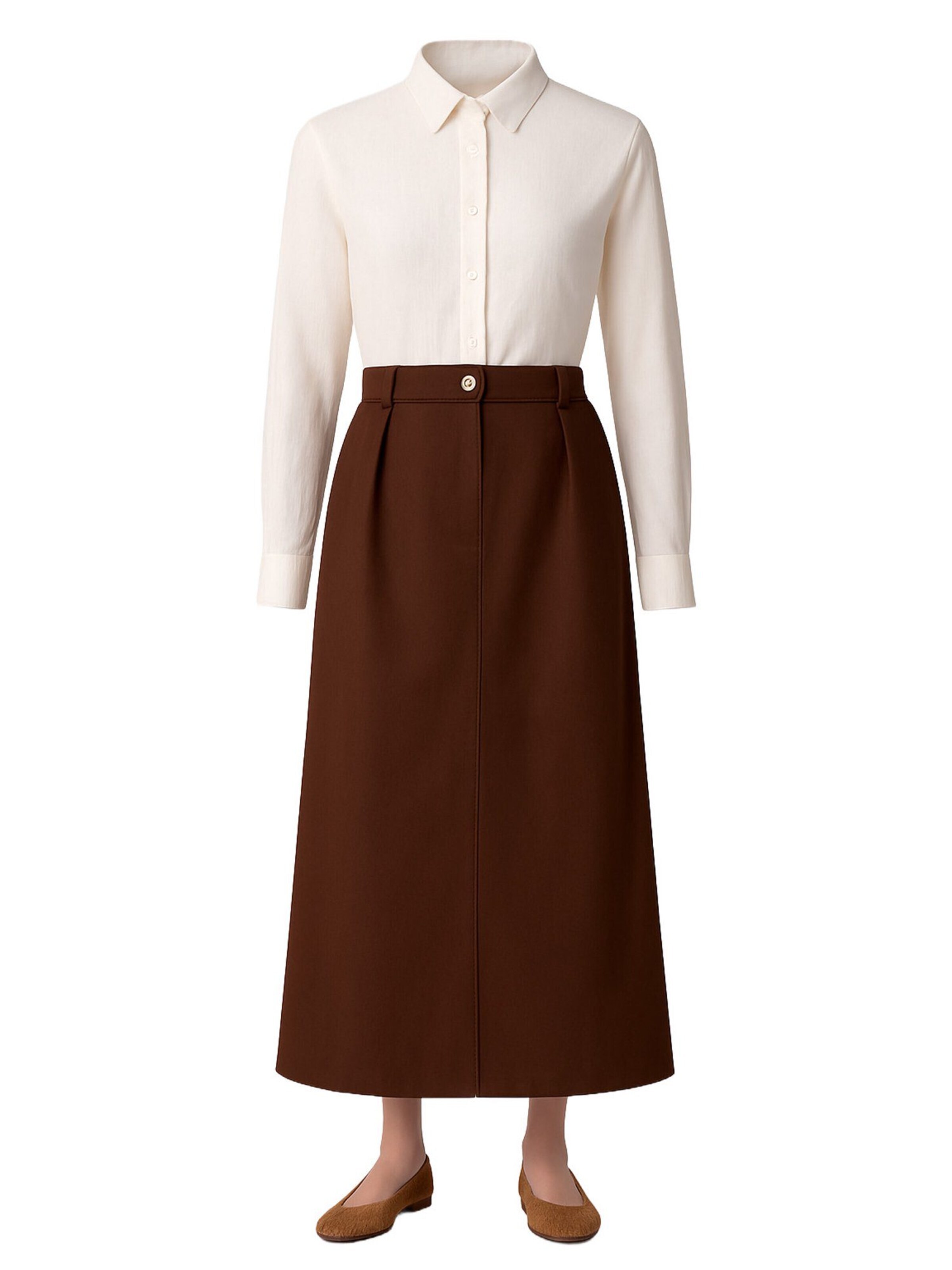Touche Prive Skirt in Brown: front