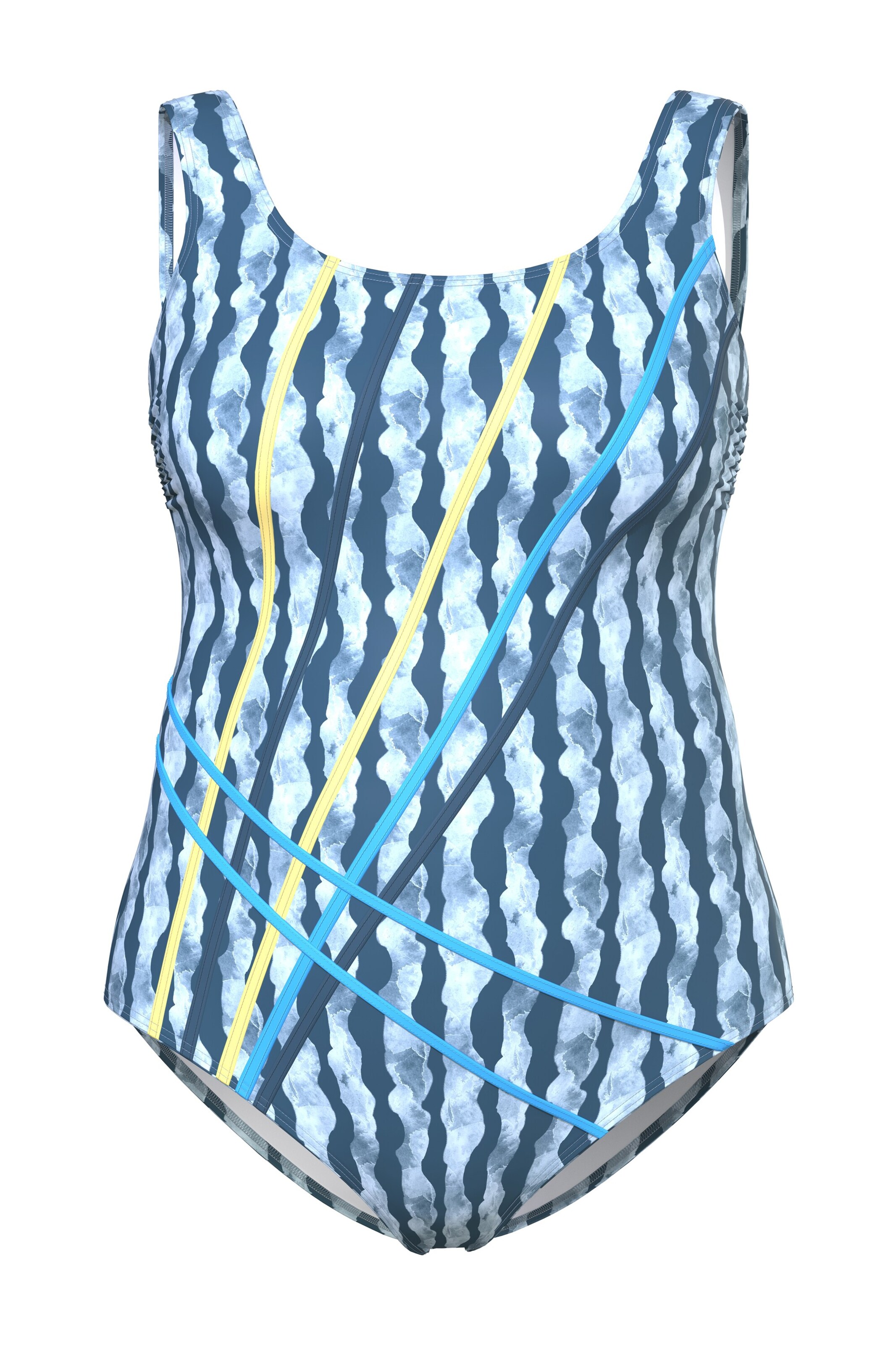 Bustier Maillot de bain Ulla Popken en bleu : devant