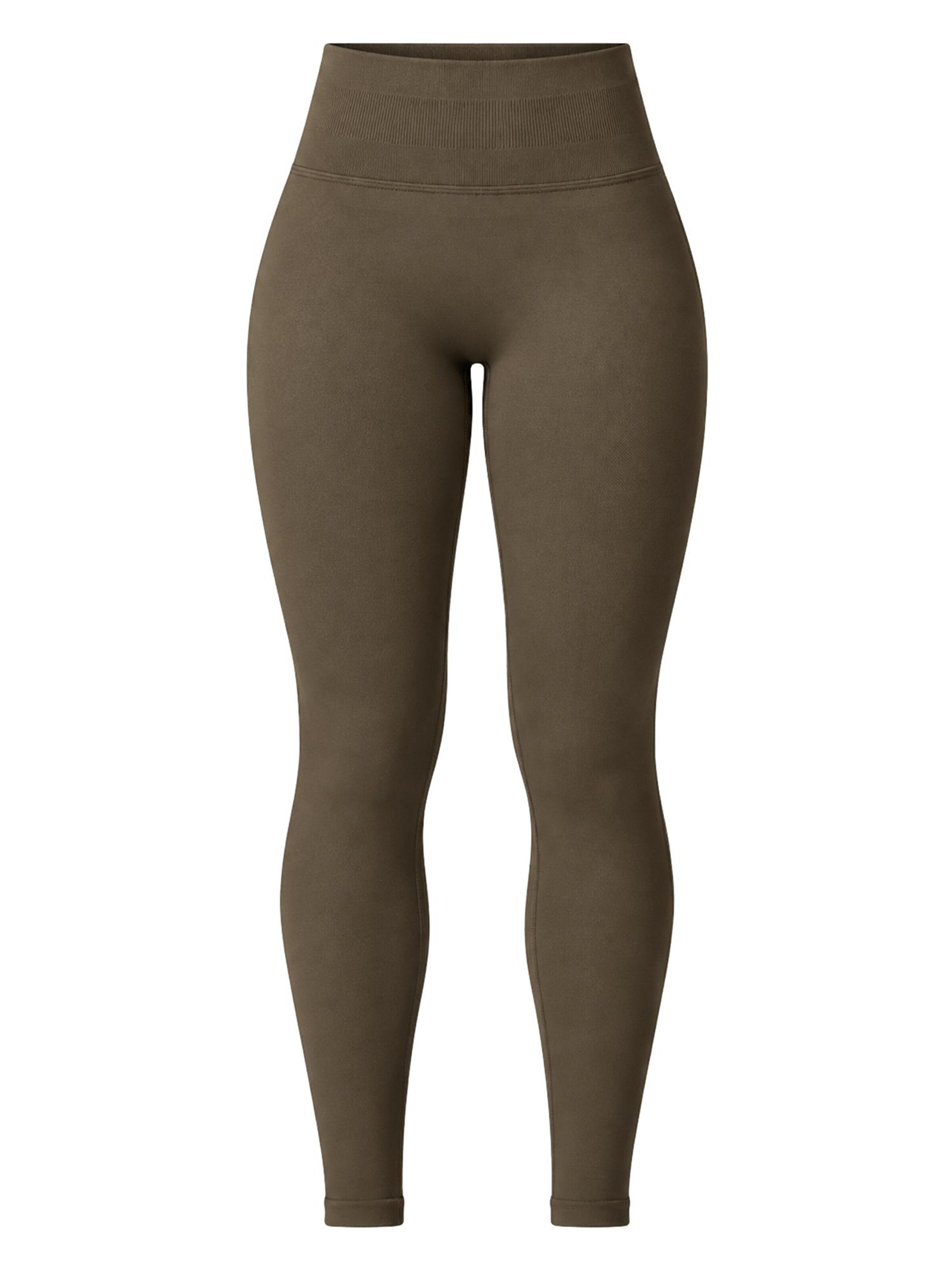 ZAAYO Slimfit Sporthose 'Women's Butt Lifting Yoga Leggings'‌‌‌‌‌‌‌‌ in Braun: Vorderseite