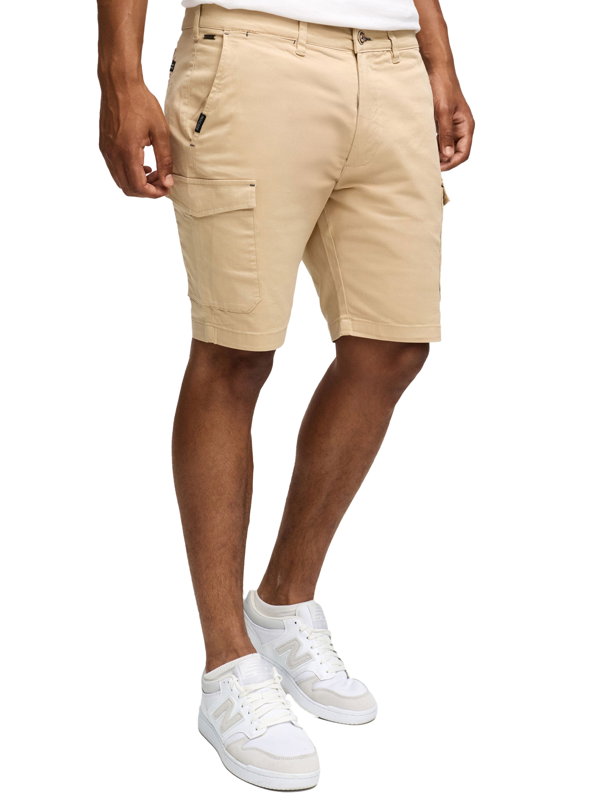 INDICODE Regular Cargohose 'Indicode Laulax'‌‌‌‌‌ in Beige