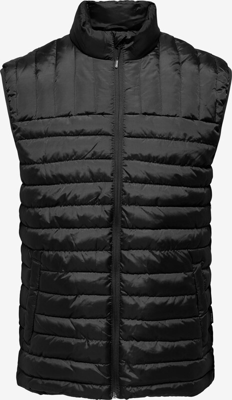 Only & Sons - Chaleco 'Piet' en negro: f