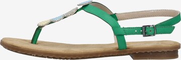 Rieker T-Bar Sandals in Green