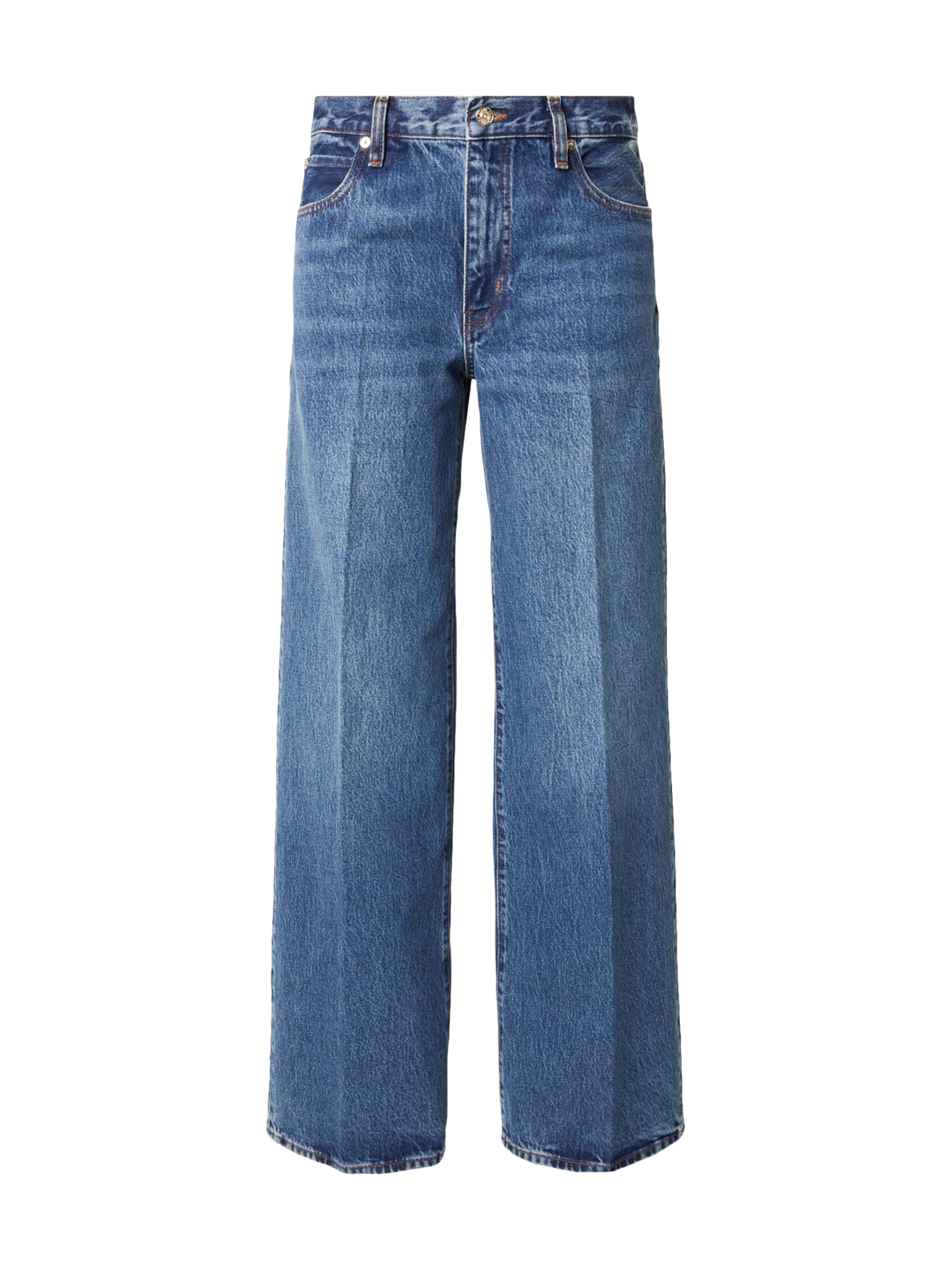 FRAME Široký strih Džínsy 'THE STROLL' - Modrá: predná strana