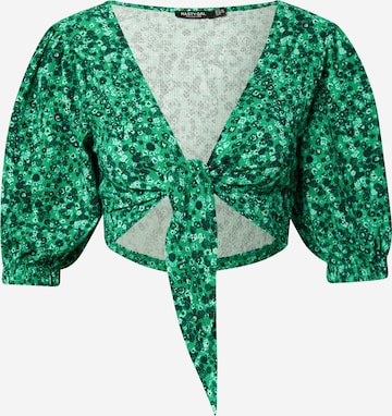 Nasty Gal Blouse in Green: front