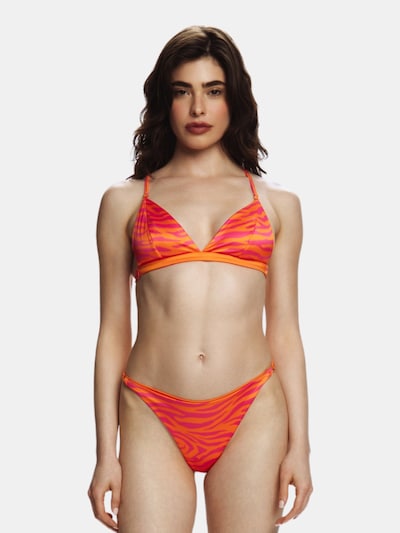 EKCENTRIK Bikinitop 'Wild Sunrise' in neonorange, Produktansicht