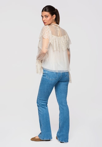 Ombre Blouse in Beige