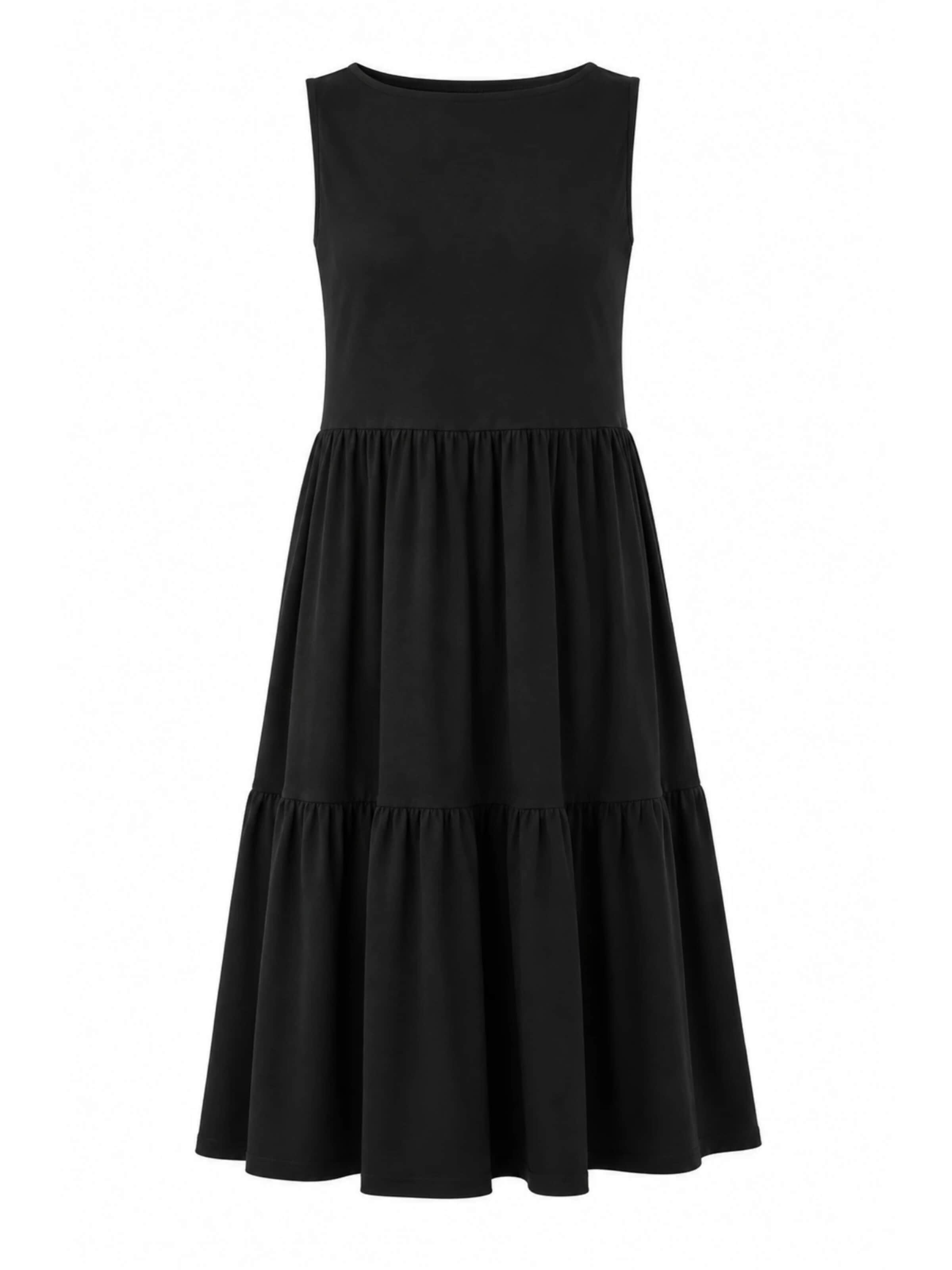 Leela COTTON Dress in Black: front