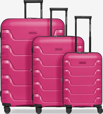 Ensemble de bagages Smartbox en rose : devant