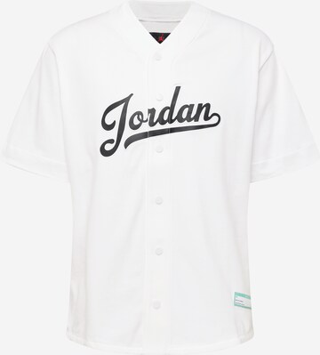 Jordan Comfort fit Button Up Shirt in White: front