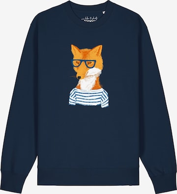 Watapparel Sweatshirt 'Fuchs' in Blauw: voorkant