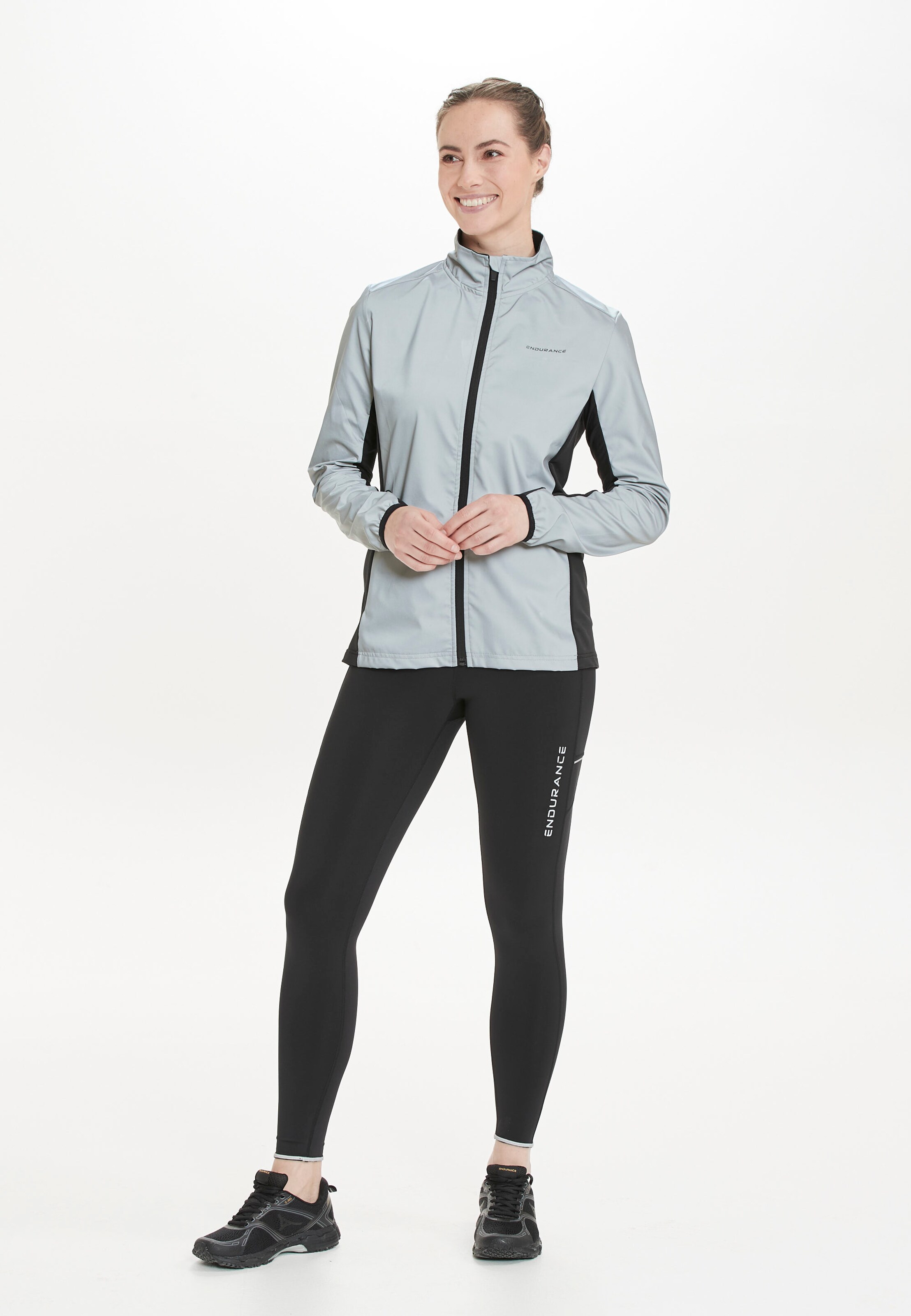 Frauen Sportarten ENDURANCE Sportjacke 'Rumey' in Silber - US20076 Frauen Sportarten ENDURANCE Sportjacke 'Rumey' in Silber - US20076
