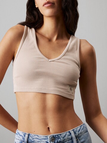 Bustier Soutien-gorge Calvin Klein Jeans en beige