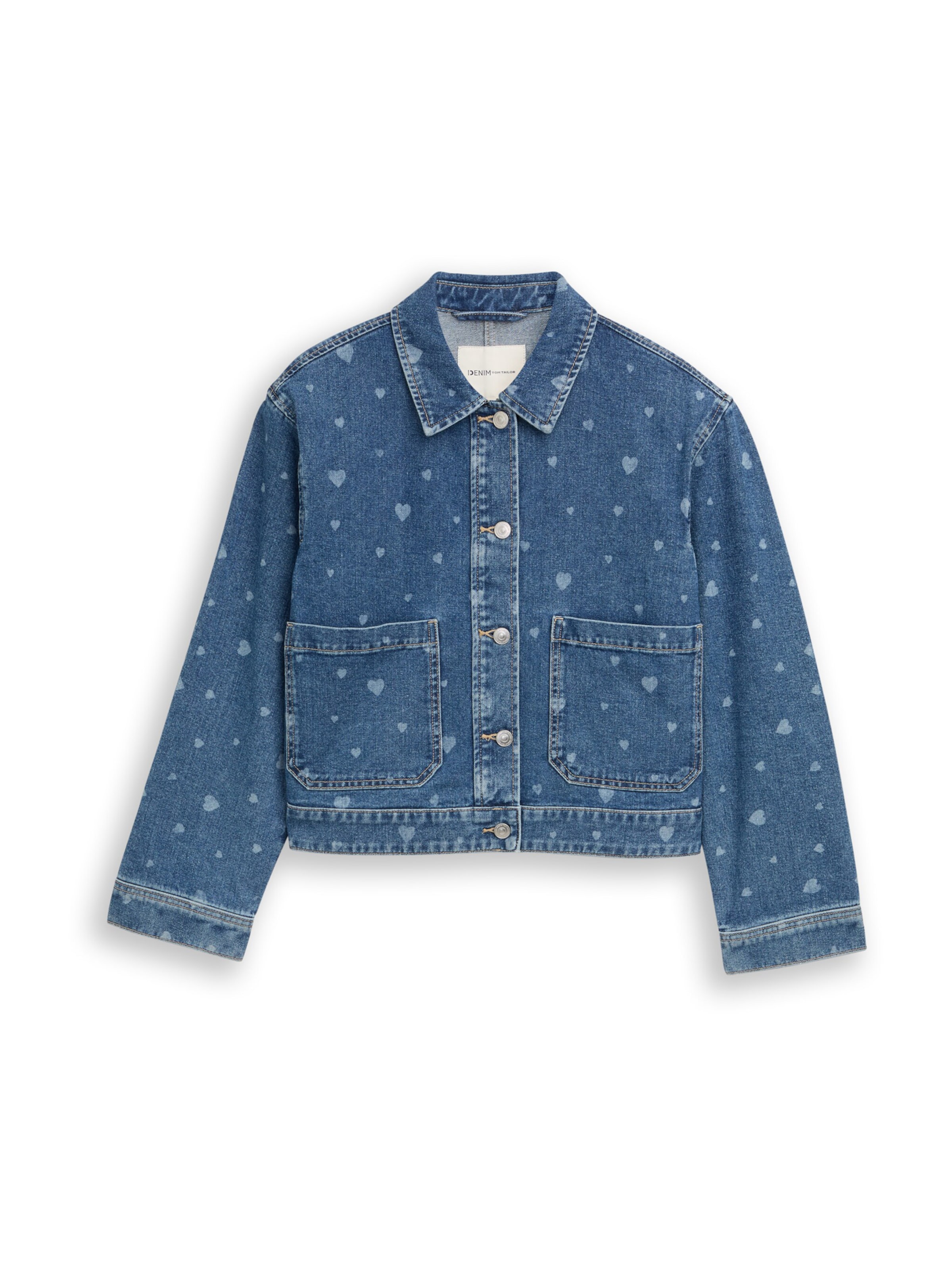 TOM TAILOR DENIM Демисезонная куртка в Синий: спереди