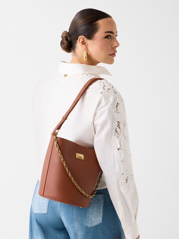 MARCIANO LOS ANGELES Shoulder Bag in Brown: front