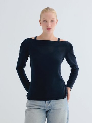 Chemisier SILK & CASHMERE en noir : devant
