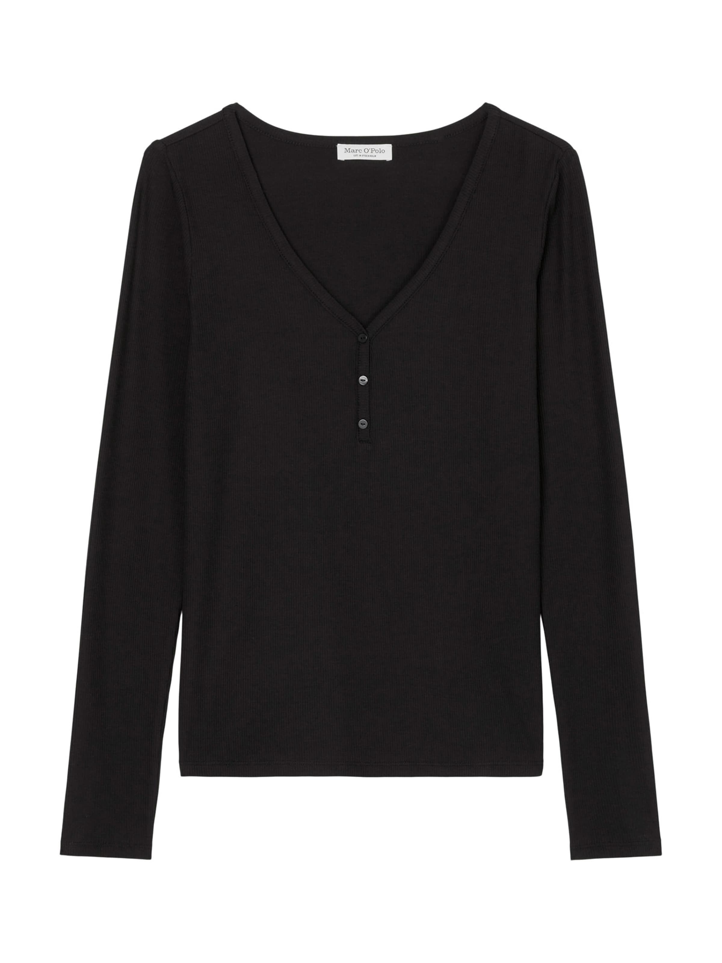 Marc O'Polo Sleepshirt ' Modern Move ' in Schwarz: Vorderseite