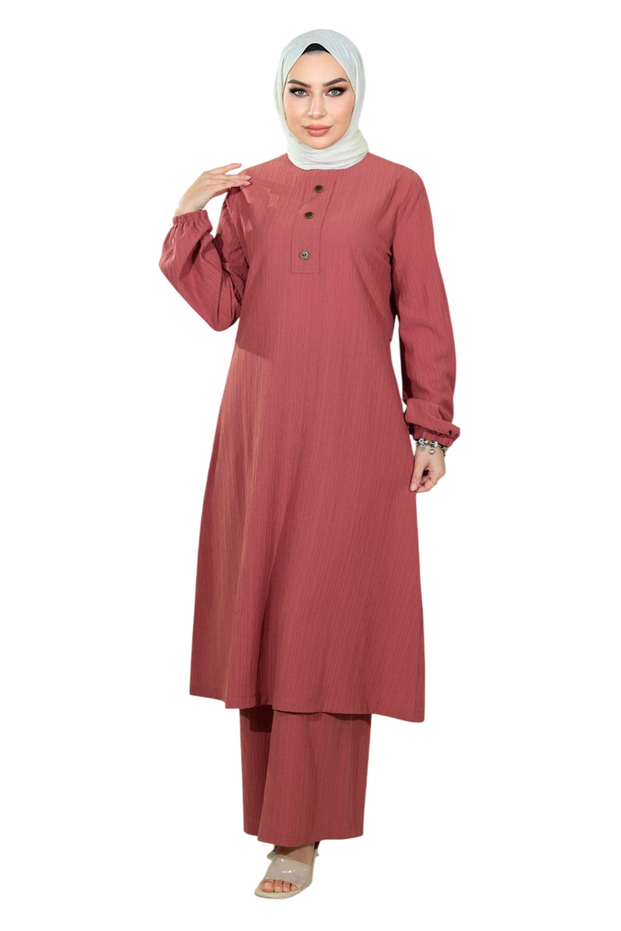 Pantalons de tailleur MODAMIHRAM en rose : devant