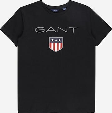 Tricou de la GANT pe negru: față