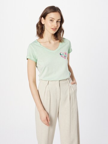 Key Largo Shirt 'Heartbeat' in Groen: voorkant