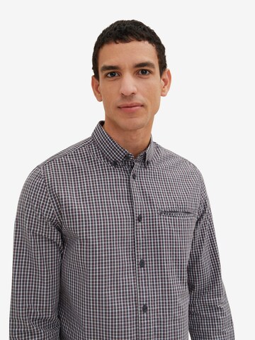 Coupe regular Chemise TOM TAILOR en bleu