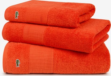 LACOSTE Shower Towel 'LE CROCO' in Orange