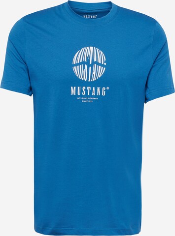 Tricou 'Austin' de la MUSTANG pe albastru: față