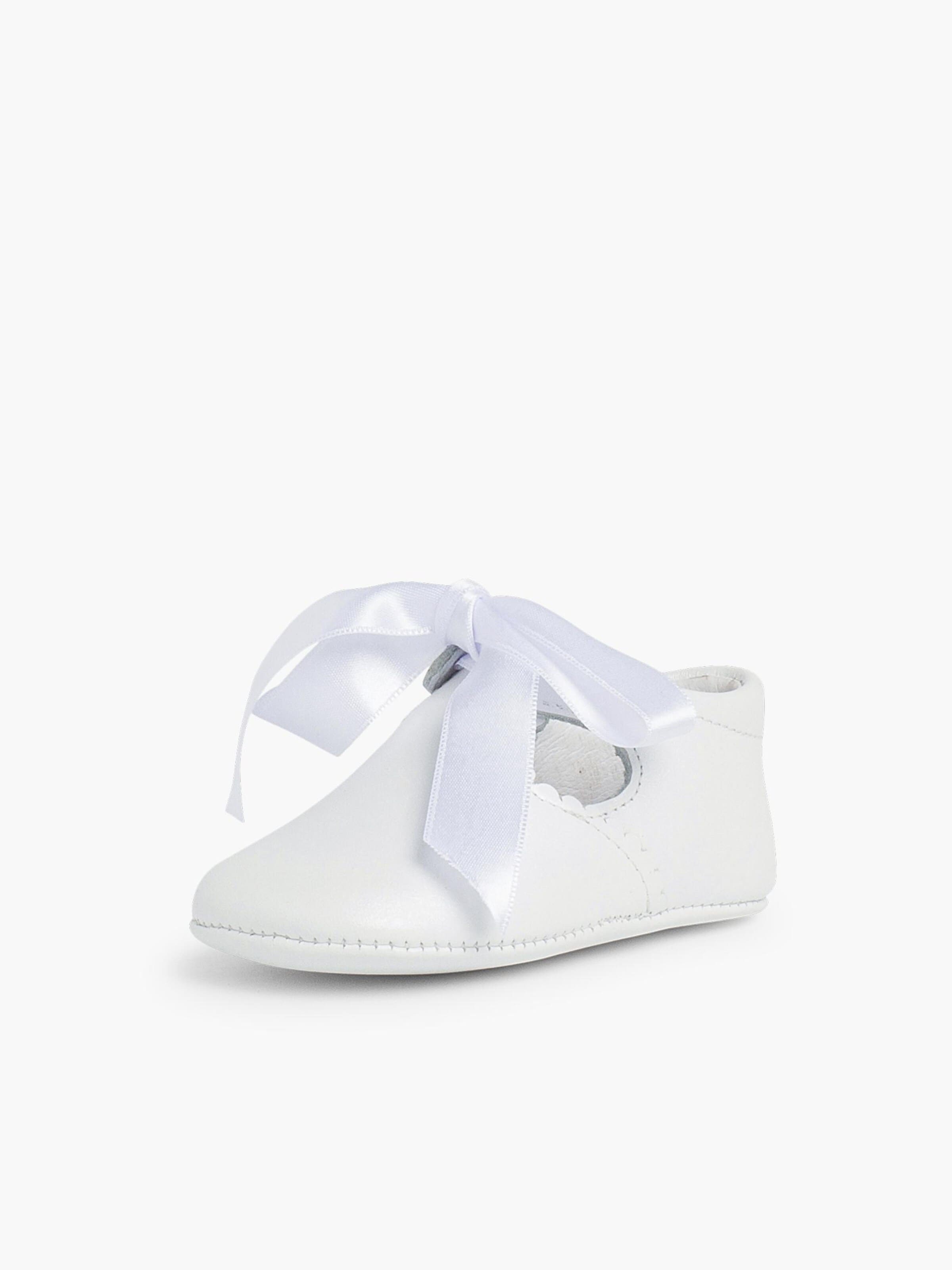 Pisamonas - Zapatos primeros pasos en blanco: frente