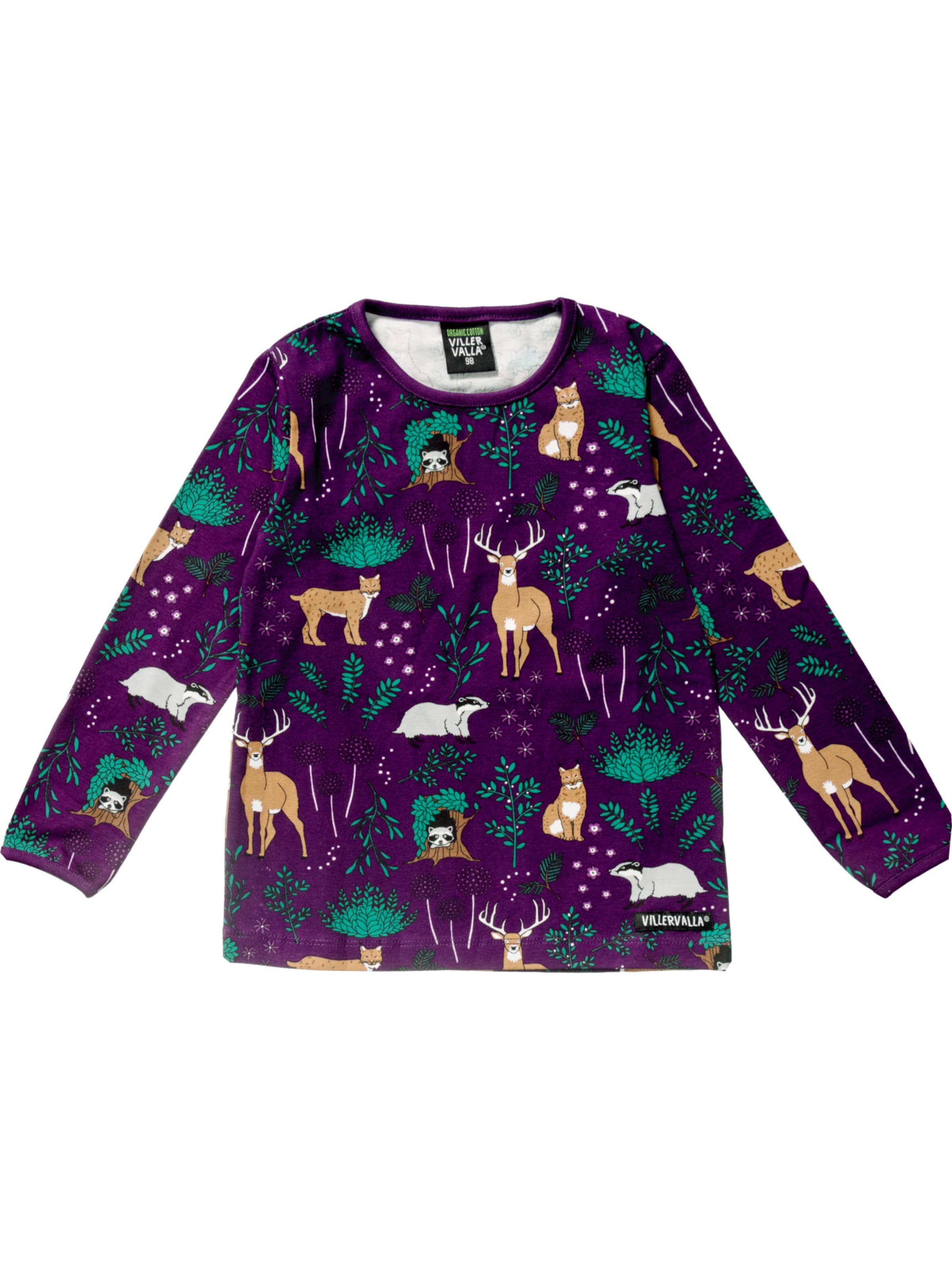 Villervalla Shirt 'Winter Forest' in Purple: front