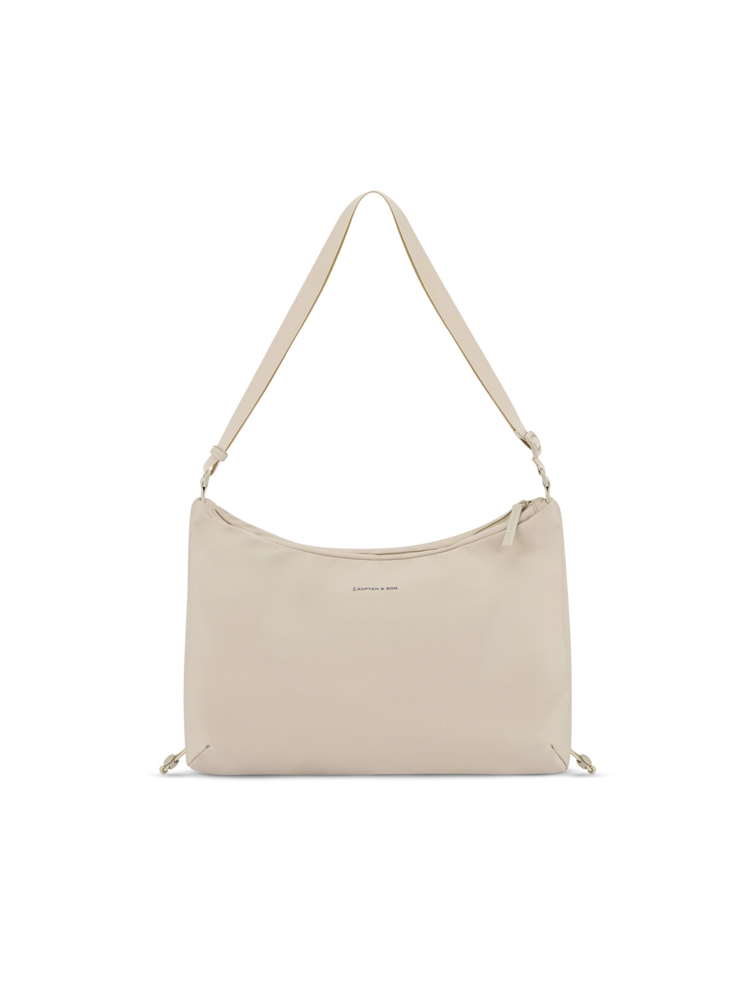 Kapten & Son Axelremsväska 'Skara Large' i beige: framsida