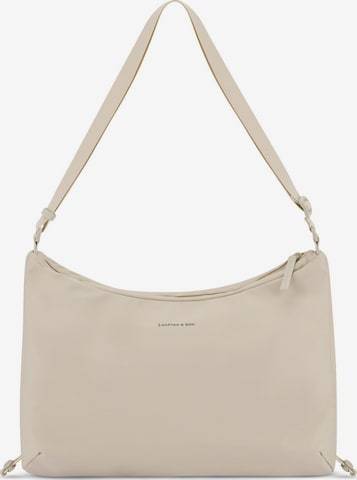 Kapten & Son Axelremsväska 'Skara Large' i beige: framsida